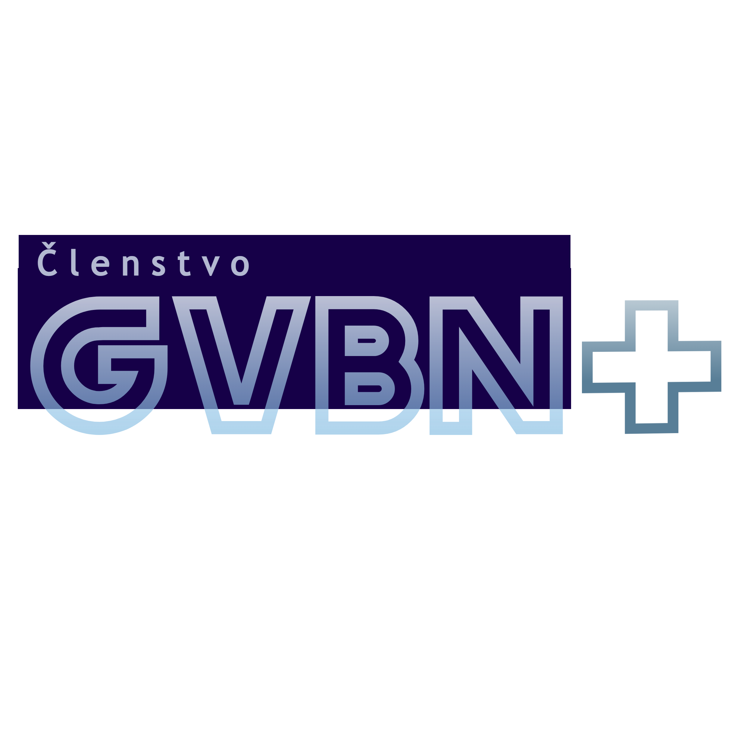 GVBN+ alternatívne logo – brand materiál študentského portálu Gymnázia VBN Prievidza, GVBN Plus variant