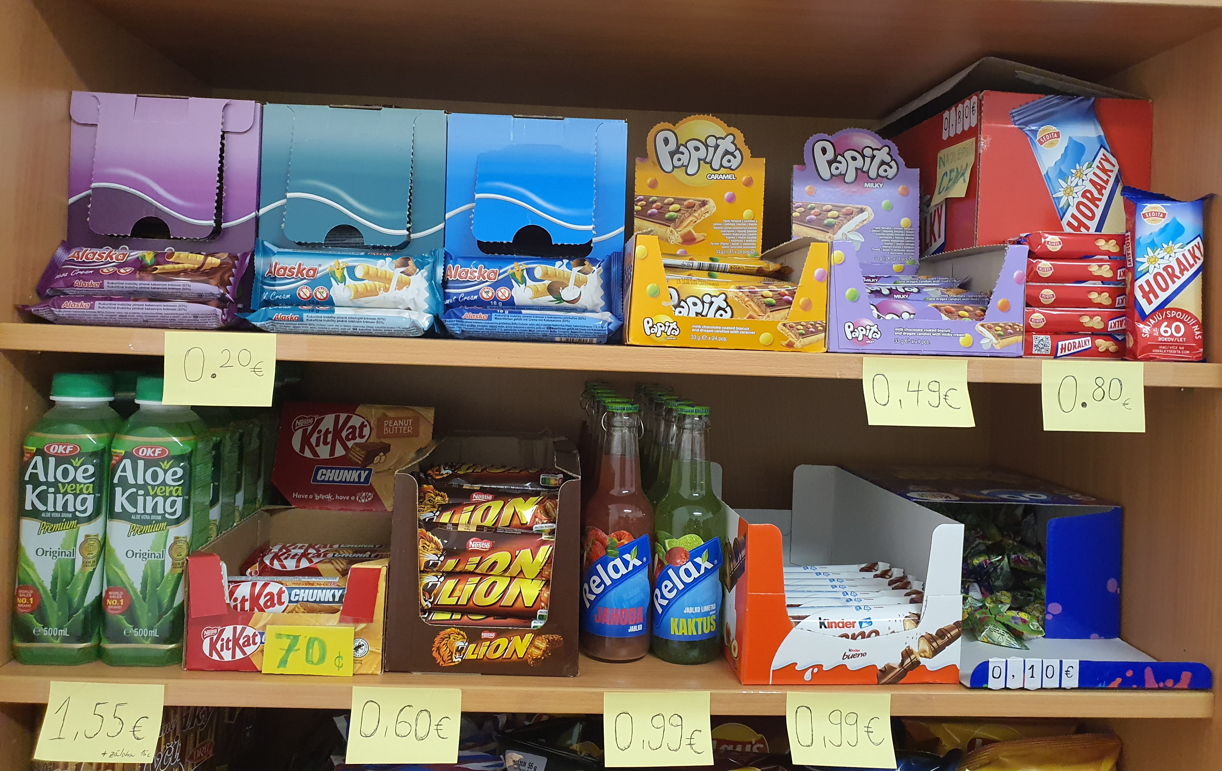 Horná časť sortimentu